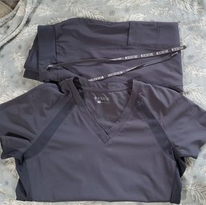 COPY - Med Couture Peaches Gray Scrubs